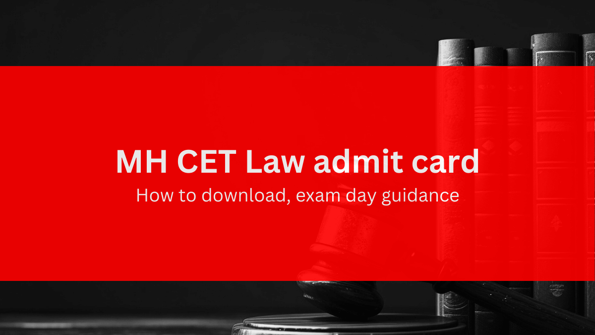 MH CET Law admit card