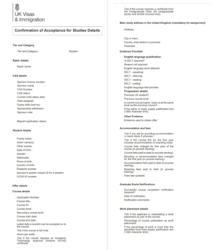 sample cas letter