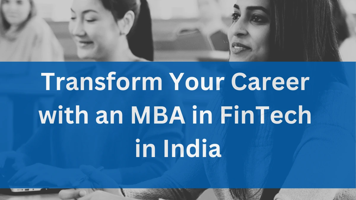 MBA in FinTech in India
